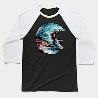 Lighthouse Sea World Ocean Beauty Discovery Travel Baseball T-Shirt